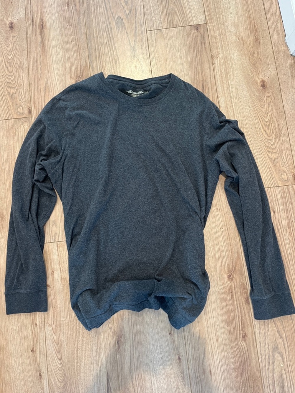 Eddie Bauer Long-Sleeve Crew Neck Shirt - Dark Charcoal